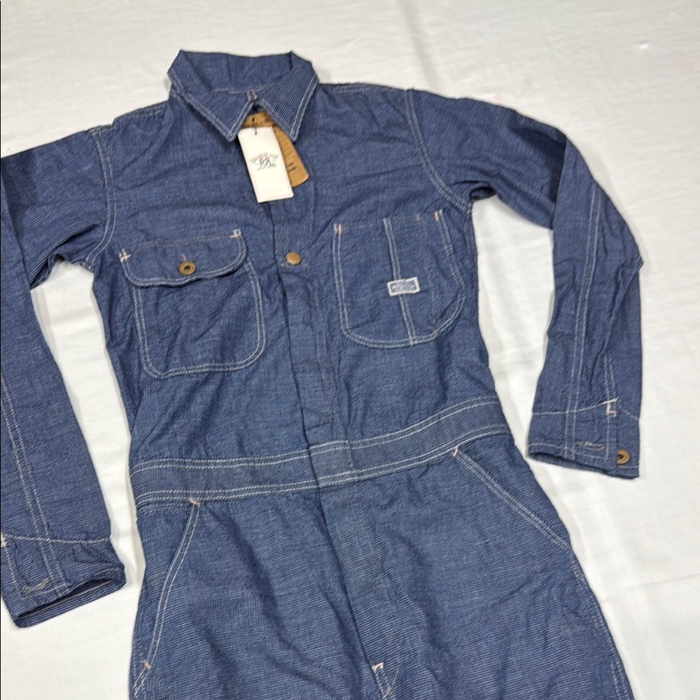 Ralph Lauren Double RL Blue Workwear Jumpsuit/overall 100% cotton made in Tunis - Picture 2 of 16